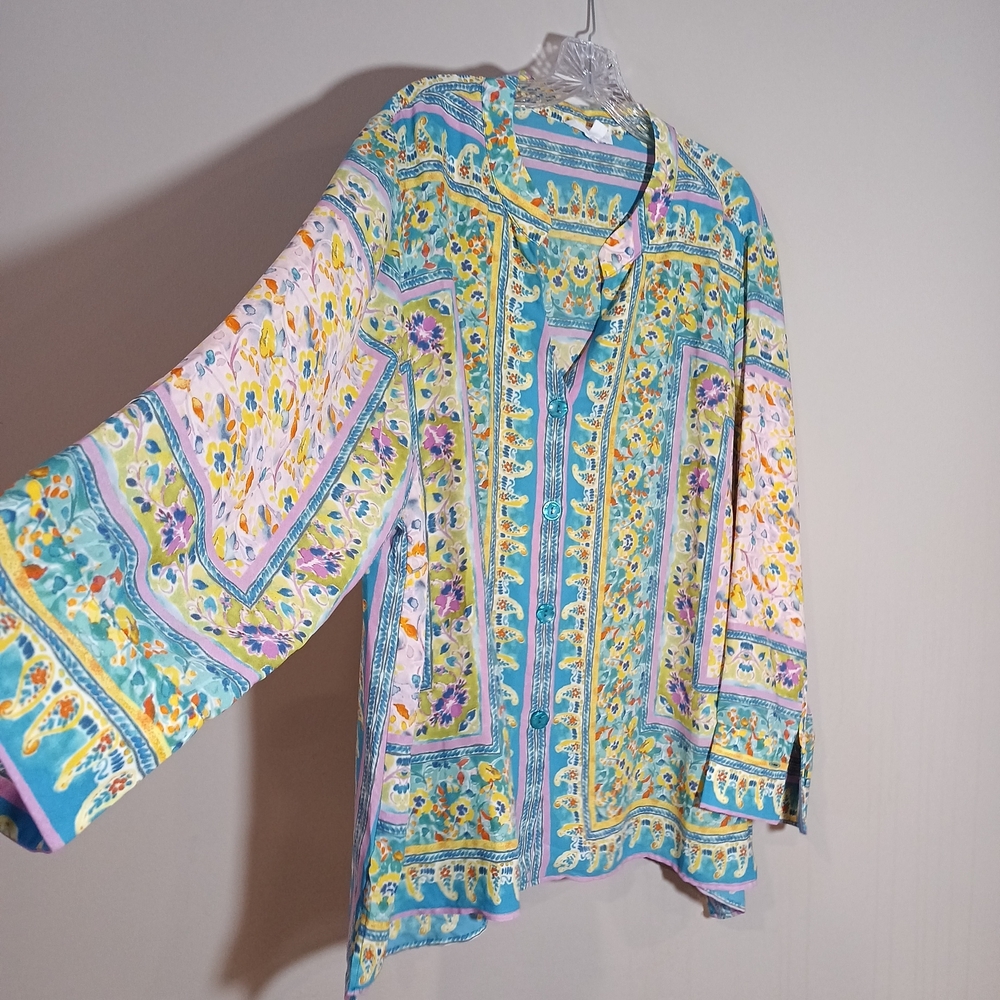 Cynthia Rowley Multicolor Mixed Pattern Plus Size… - image 3